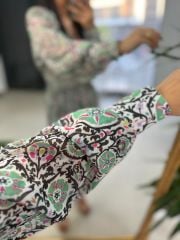 Ays 1387 Mint Yoryo Şifon Elbise