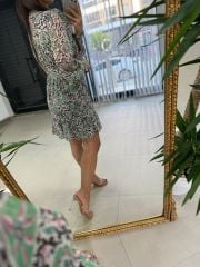 Ays 1387 Mint Yoryo Şifon Elbise