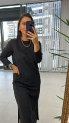 Side Black Striped Dress