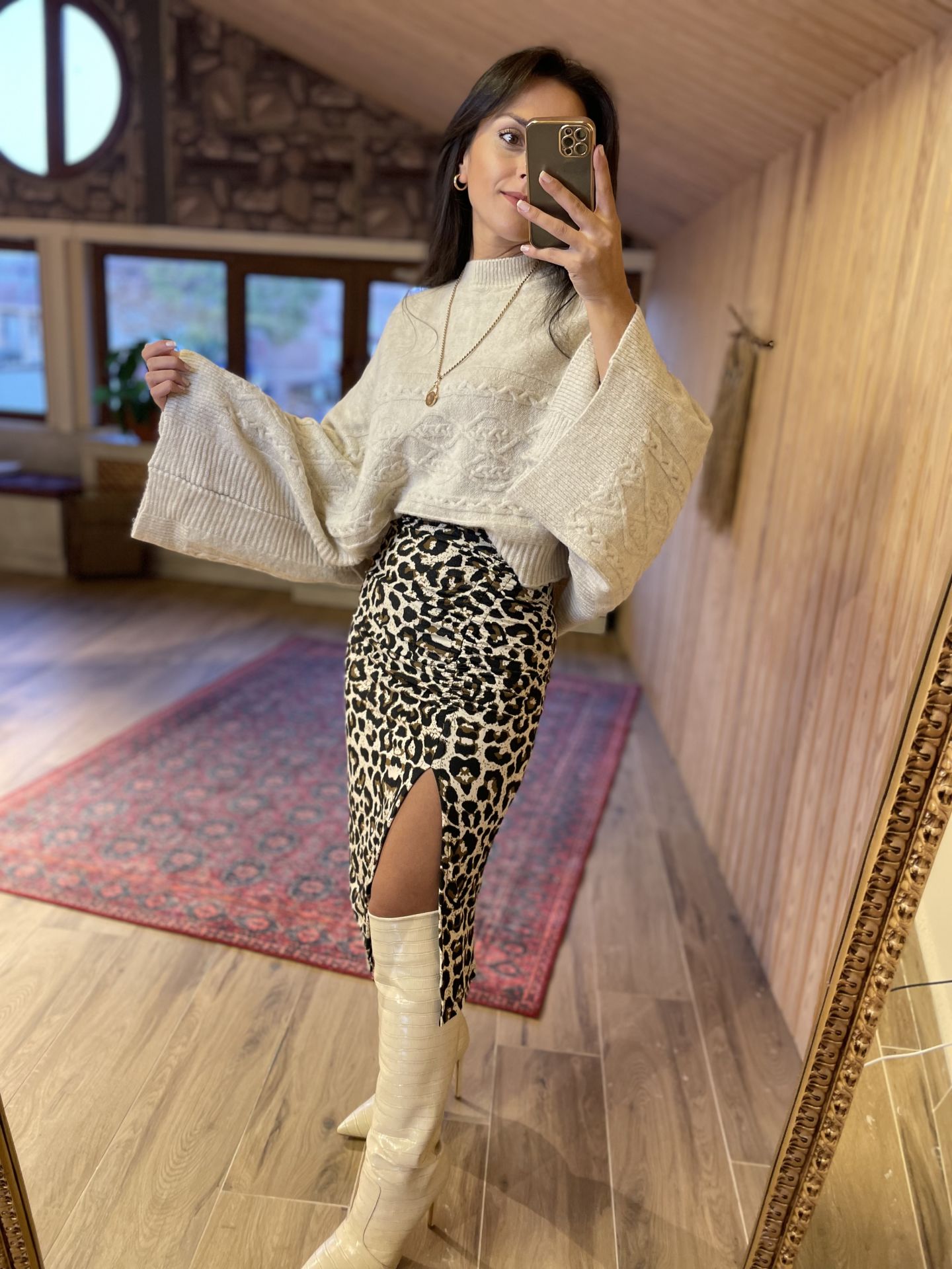 Soft draped leo skirt