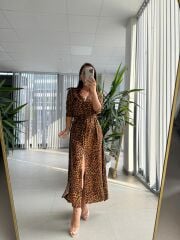 Orj. Marka Pamuk Saten Leo Gömlek Elbise