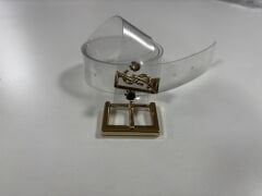 Ys Silver Buckle Transparent Belt