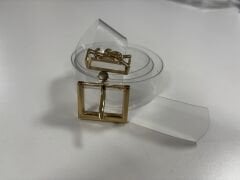 Ys Silver Buckle Transparent Belt