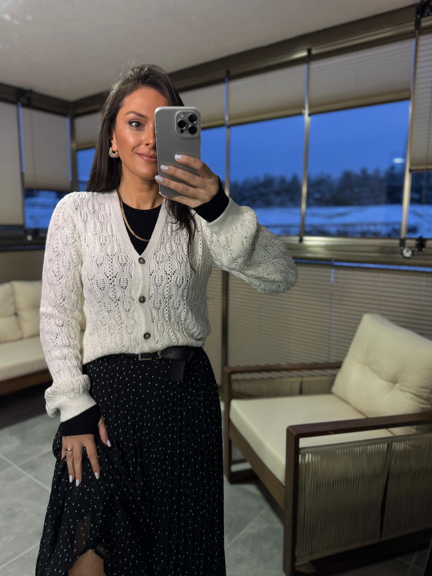 Strickjacke in Ecru von Orj Brand