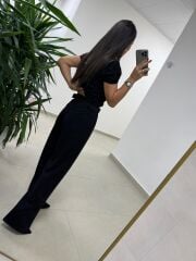 Bb 29821 Modal Dokulu Siyah Pantolon