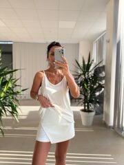 Bb 29551 Beyaz Askılı Modal Bluz