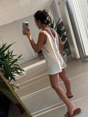 Bb 29551 Beyaz Askılı Modal Bluz