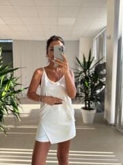 Bb 29551 Beyaz Askılı Modal Bluz