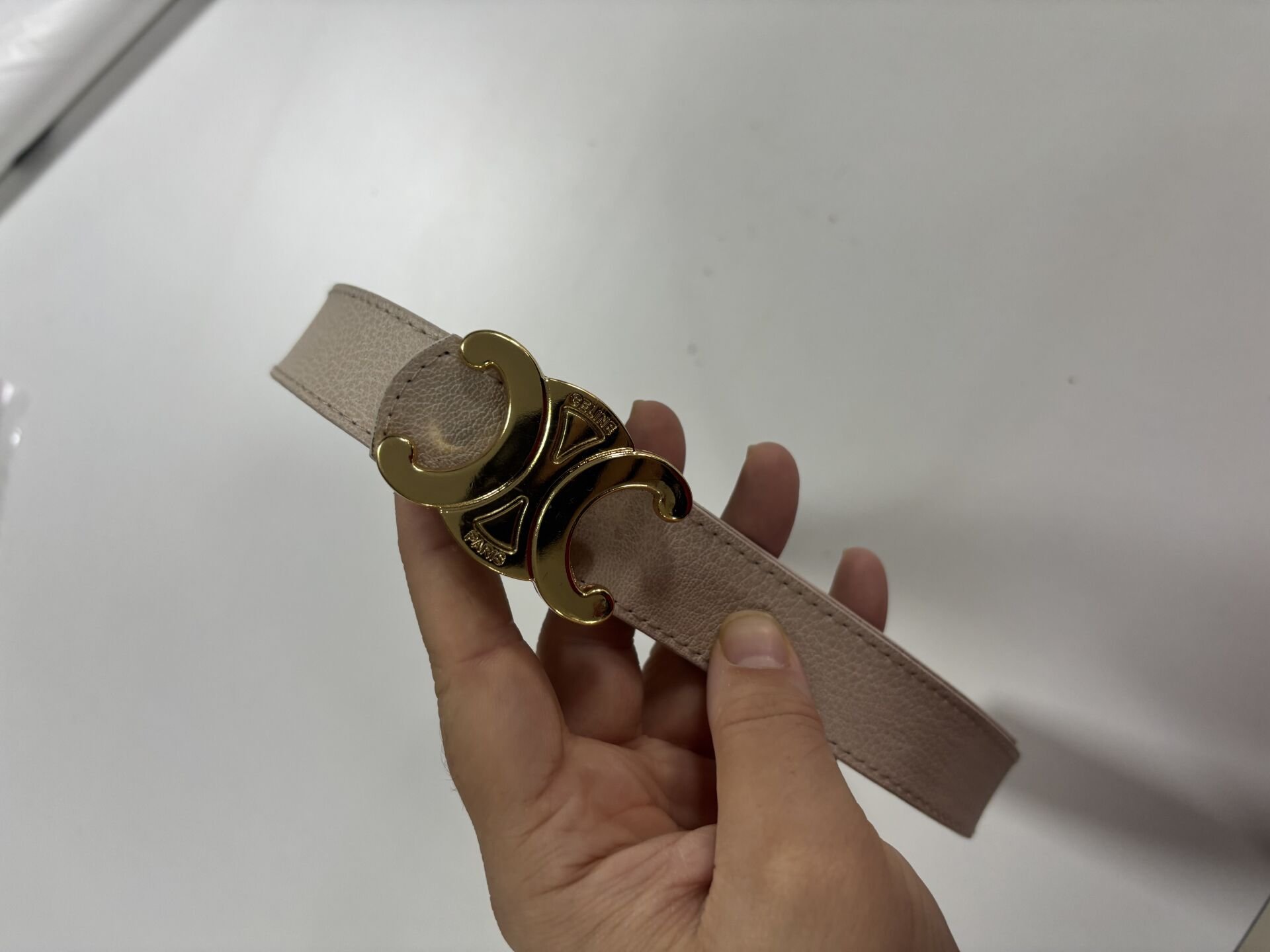 C design nude belt