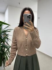 Ms Kendinden Kemerli Haki Kloş Etek