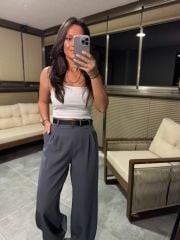 Mc 3013 Palazzo Gray Trousers