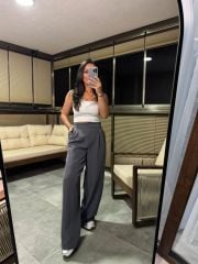 Mc 3013 Palazzo Gray Trousers