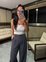 Mc 3013 Palazzo Gray Trousers