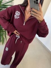 Ms 60077 Bordo Armalı Modal Takım