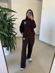 Ms 60077 Kahve Armalı Modal Takım