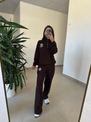 Ms 60077 Kahve Armalı Modal Takım