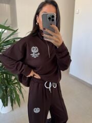 Ms 60077 Kahve Armalı Modal Takım