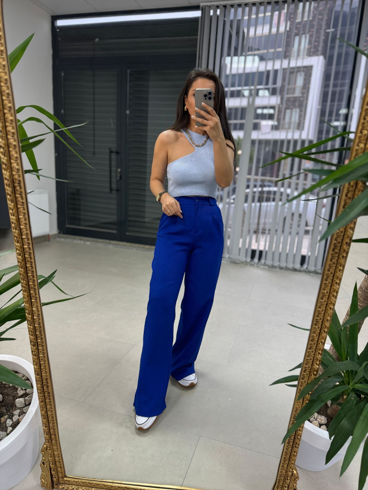Gk Wool Effect Saks Trousers