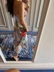 My 3784 Patchwork Pamuk Saten Elbise