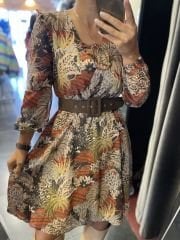 Süet lastikli acı kahve kemer