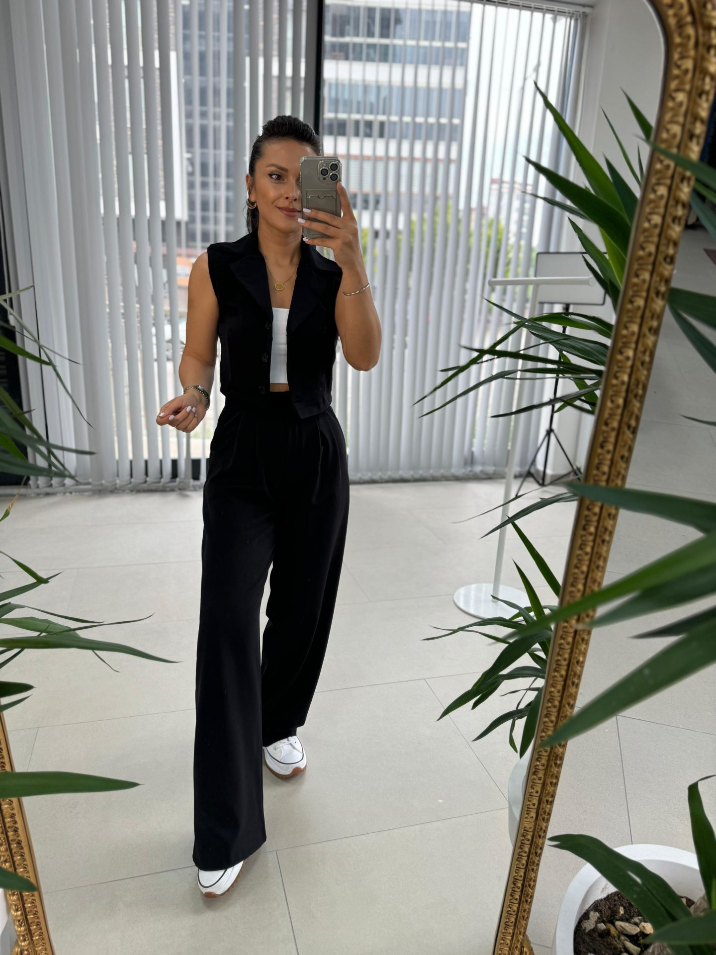 Art. Black Suit with Atlas Vest