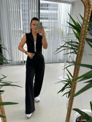 Art. Black Suit with Atlas Vest