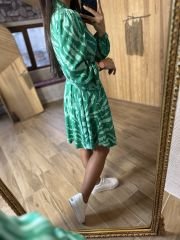 My 3065 Green zebra shirt dress