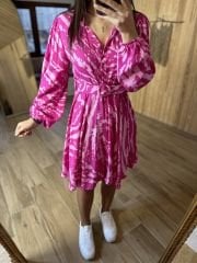 My 3065 Pink zebra shirt dress