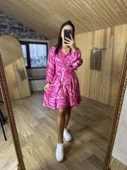 My 3065 Pink zebra shirt dress