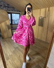 My 3065 Pink zebra shirt dress