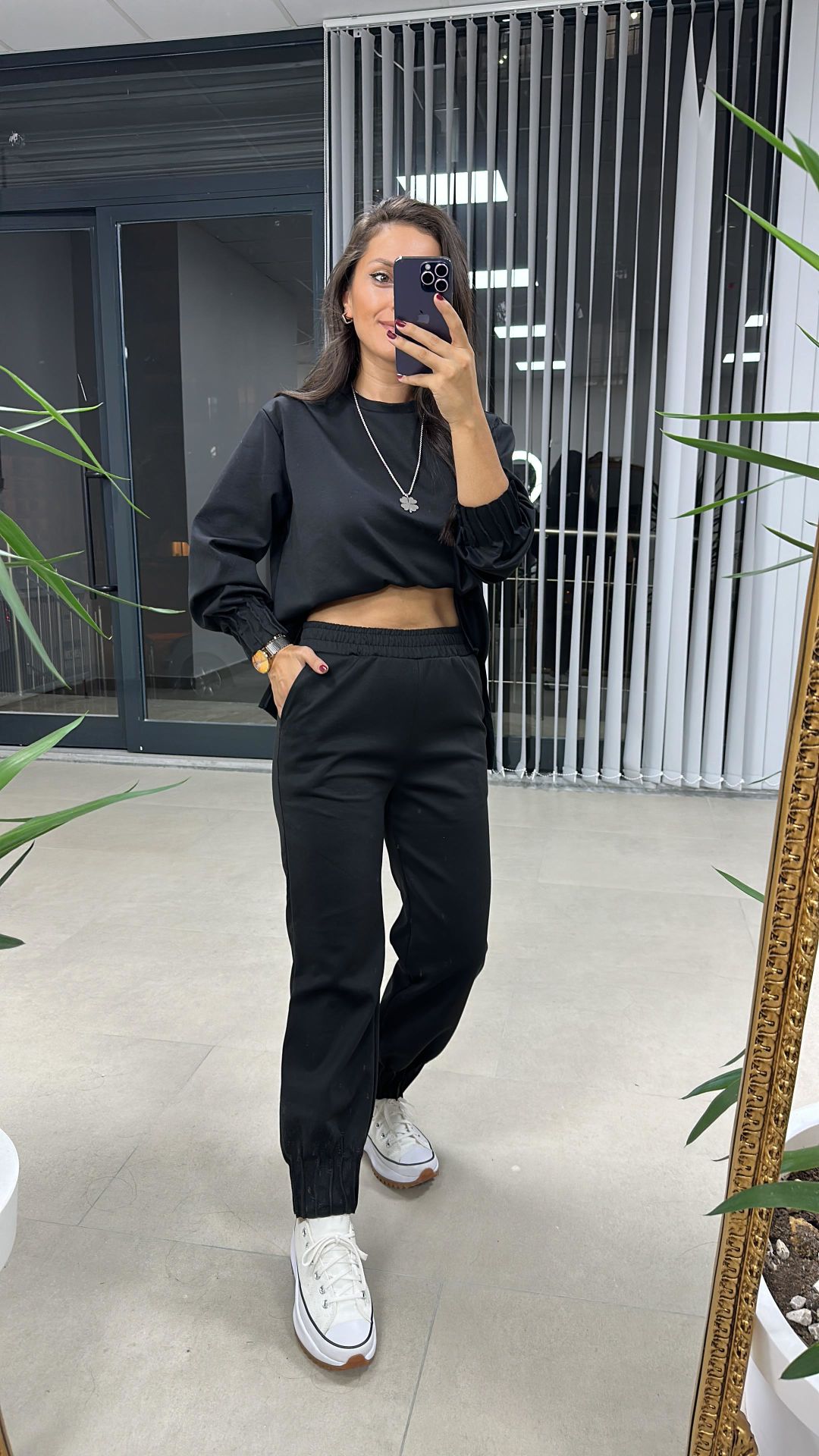 Modal-Set für Damen in Schwarz