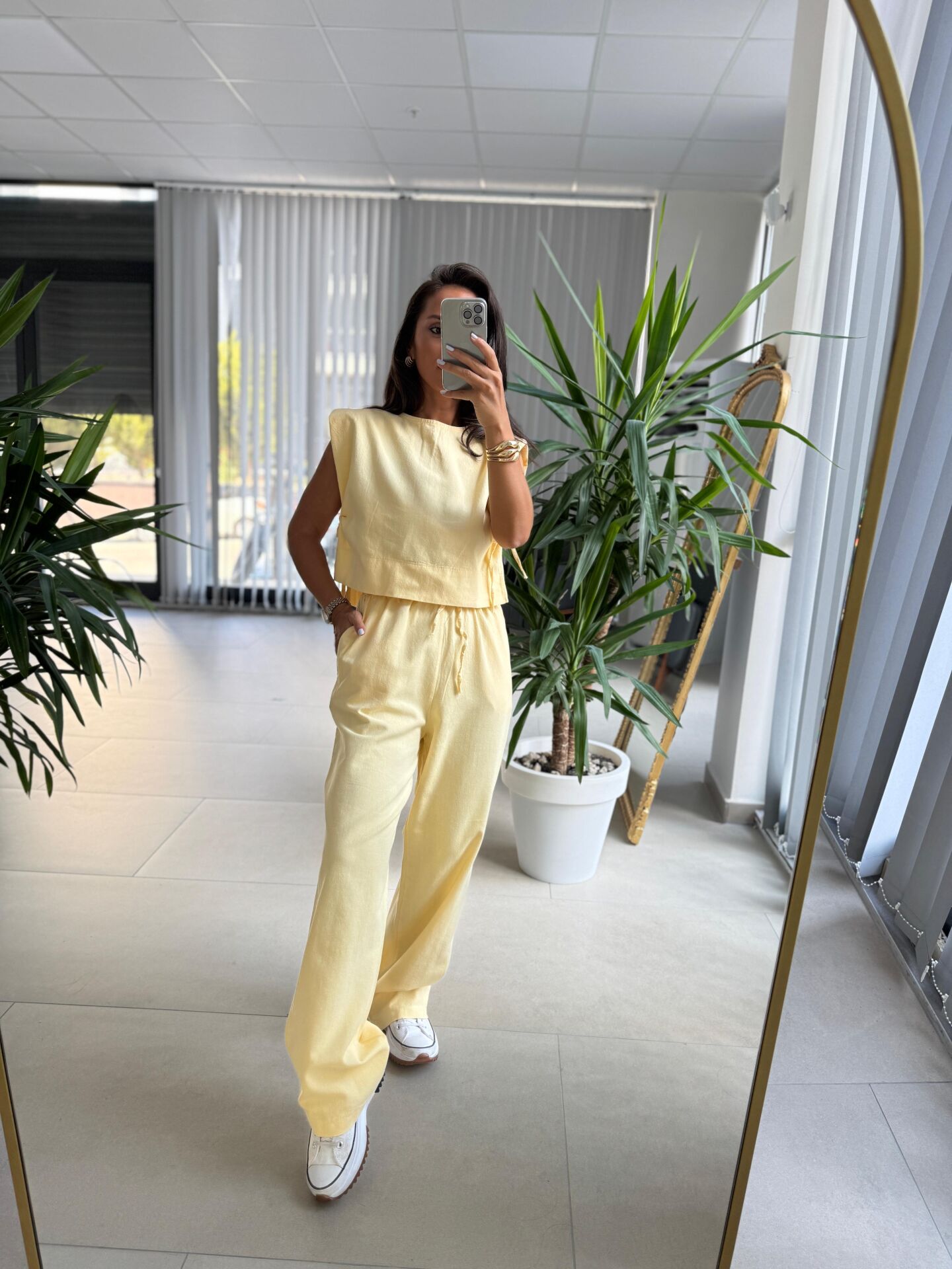 Cr 4012 Sarı Pamuklu Tasarım Takım