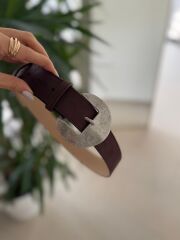 5000 Nubuk A. Kahve Gümüş Kemer