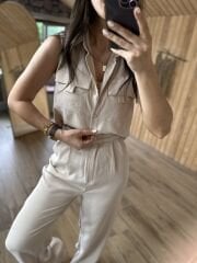 Art.Taş Yelekli Palazzo takım