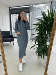 Sg Ant-Blue Soft Knitted Dress