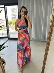 My 3243 Renk geçişli tasarım elbise