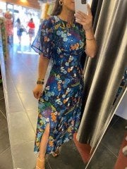 orj brand slit chiffon dress