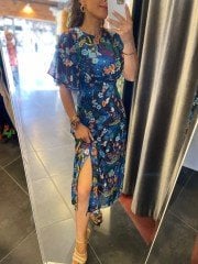 orj brand slit chiffon dress