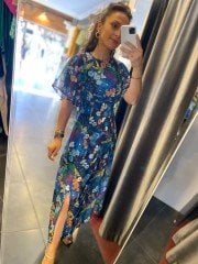 orj brand slit chiffon dress