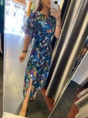 orj brand slit chiffon dress