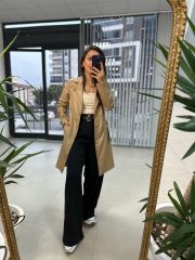 Vizon İthal Deri Trençkot