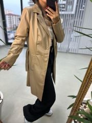 Vizon İthal Deri Trençkot