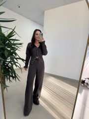 Mz 28840 Çıtçıt Detaylı A. Kahve Triko Takım