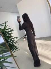 Mz 28840 Çıtçıt Detaylı A. Kahve Triko Takım