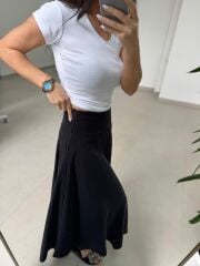 İv 26299 Modal Tensel Parça Dikişli Siyah Etek