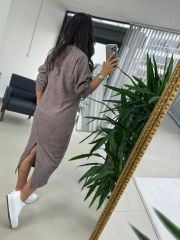 Sg Lila Yumoş Triko Elbise