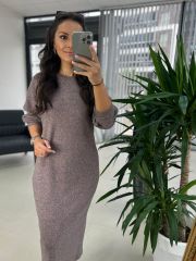 Sg Lila Yumoş Triko Elbise