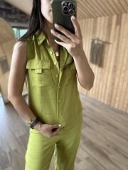 Art.Yeşil yelekli Palazzo takım