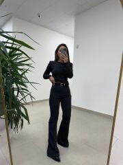 Bb 30585 Siyah Kaşkorse Simli Triko Takım