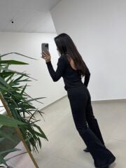 Bb 30585 Siyah Kaşkorse Simli Triko Takım